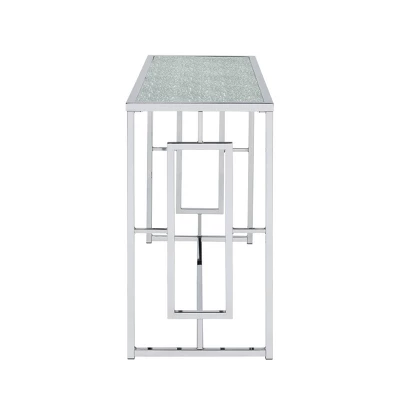 Stagge Glam Rectangle Sofa Table Chrome - HOMES: Inside + Out - Image 5