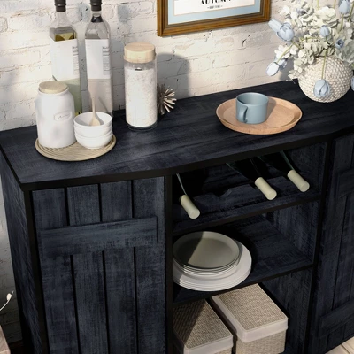 Neskowin Buffet With Cabinet Rustic Navy Blue - HOMES: Inside + Out - Image 3