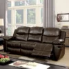 Orvis Bonded Leather Reclining Sofa Brown - HOMES: Inside + Out