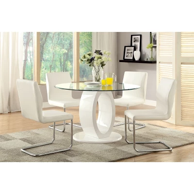 Spearelton Oval Pedestal Round Dining Table White - HOMES: Inside + Out - Image 2