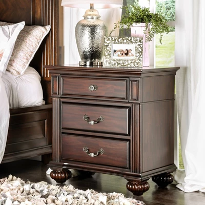 3pc California King Pennings Traditional Bed Set And Nightstand With Chest Dark Walnut - HOMES: Inside + Out - Image 4
