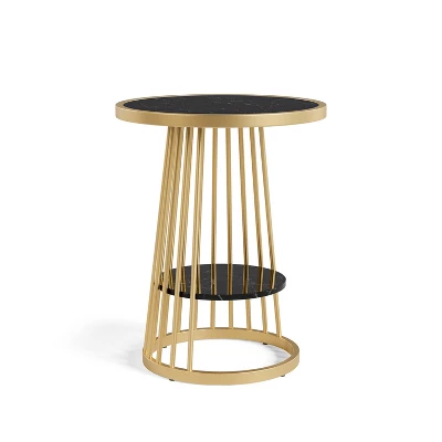Tinful Modern Round Side Table - HOMES: Inside + Out - Image 8