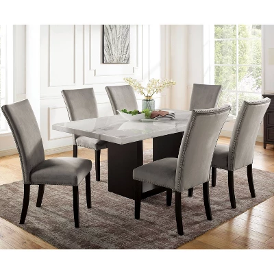 70" Southwind Rectangle Dining Table White/Black - HOMES: Inside + Out - Image 2