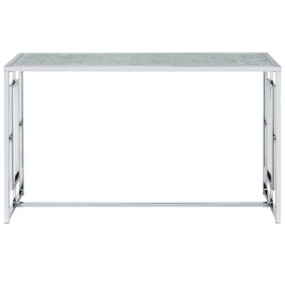 Stagge Glam Rectangle Sofa Table Chrome - HOMES: Inside + Out - Image 4