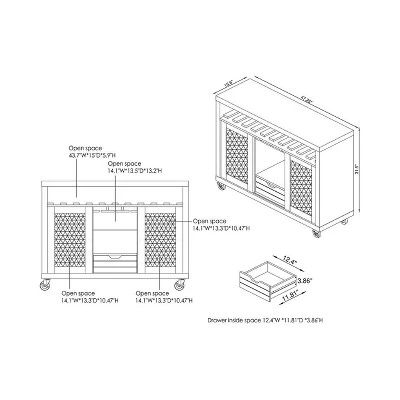Iohomes Willis Industrial Dining Buffet Black - HOMES: Inside + Out - Image 4