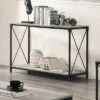 Rosslea Lower Shelf Sofa Table Black/Gray - HOMES: Inside + Out
