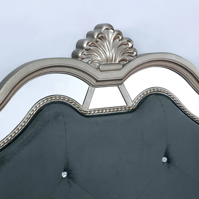 California King Divito Traditional Mirror Trim Bed Silver - HOMES: Inside + Out - Image 3