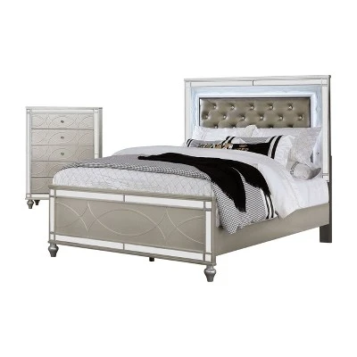 2pc La Mesa Bed And Chest Set Silver - HOMES: Inside + Out - Image 9