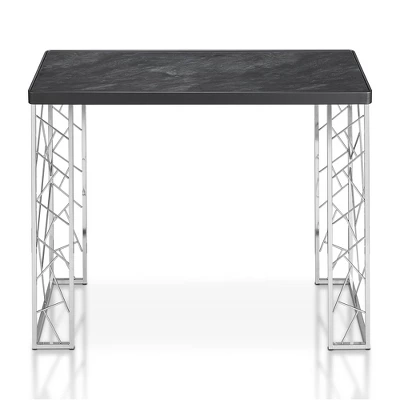 Sbragia Geometric Metal Legs Console Table Faux Marble - HOMES: Inside + Out - Image 2