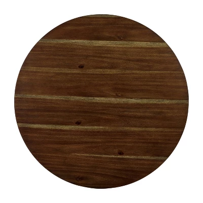 5pc Hedgecrow Padded Seat Round Dining Table Set Dark Brown - HOMES: Inside + Out - Image 3