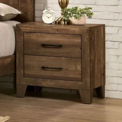 Quail 2 Drawer Nightstand Rustic Light Walnut - HOMES: Inside + Out