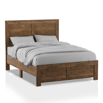 3pc Queen Quail Bedroom Set With 2 Nightstands Rustic Light Walnut - HOMES: Inside + Out - Image 2