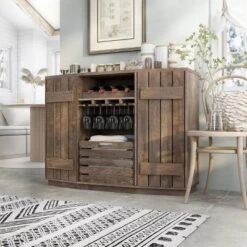 Candy Plank Inspired Dining Buffet With Removable Crate Reclaimed Oak - HOMES: Inside + Out