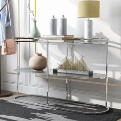 Javete Glam 1 Shelf Sofa Table Chrome - HOMES: Inside + Out