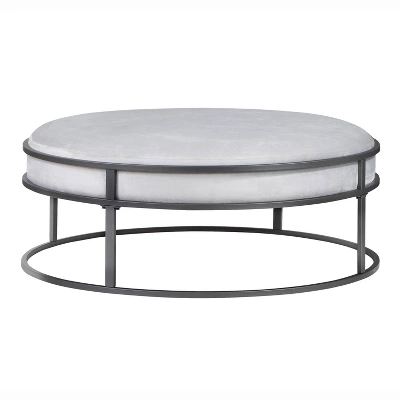 39.5" Greenbank Round Cushioned Ottoman - HOMES: Inside + Out - Image 6