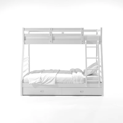 HOMES: Inside + Out Twin Over Full Kids' Emma Bunk Bed White - IoHOMES - Image 2