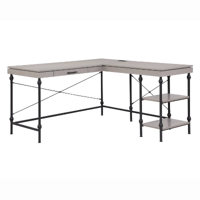 59" Gulnora L Shaped Desk With USB Power Ports - HOMES: Inside + Out - Image 9