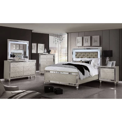2pc La Mesa Bed And Chest Set Silver - HOMES: Inside + Out - Image 4
