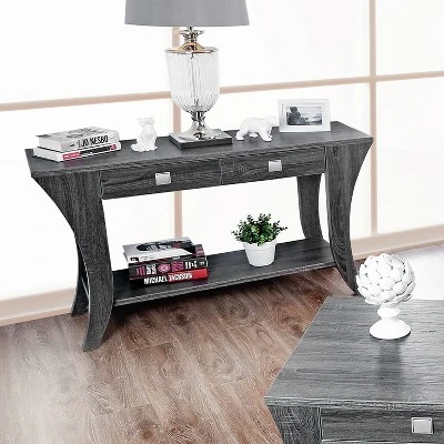Arcana 2 Drawer Sofa Table Gray - HOMES: Inside + Out - Image 2