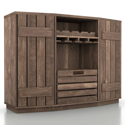 Candy Plank Inspired Dining Buffet With Removable Crate Reclaimed Oak - HOMES: Inside + Out - Image 2