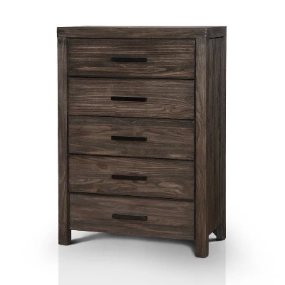 Simones Rustic 8 Drawer Dresser And Mirror Wire-Brushed Rustic Brown - HOMES: Inside + Out - Image 3
