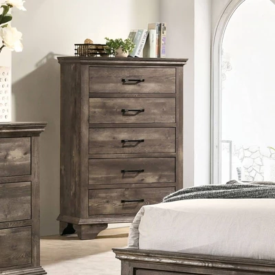 Jacobia 5 Drawer Chest Gray - HOMES: Inside + Out