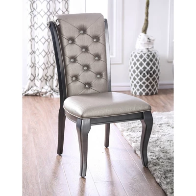 2pk Samantha Tufted Scrolled Back Side Dining Chair - HOMES: Inside + Out