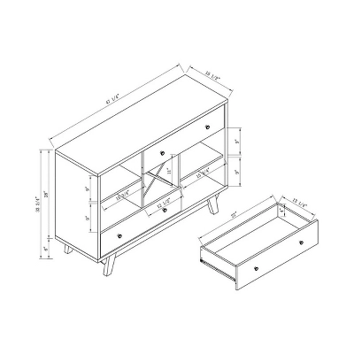 Abrama 2 Drawer Buffet White Oak - HOMES: Inside + Out - Image 5