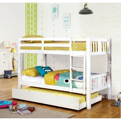HOMES: Inside + Out Twin Over Twin Kids' Clare Bunk Bed White - IoHOMES - Image 3