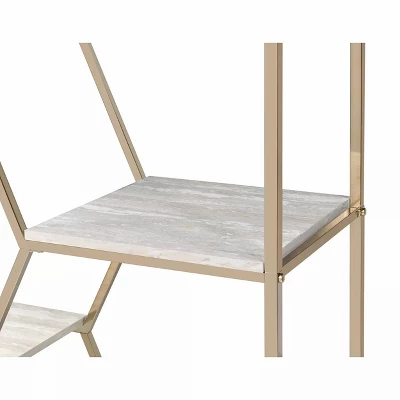 72" Otum 7 Shelf Bookcase Gold - HOMES: Inside + Out - Image 2