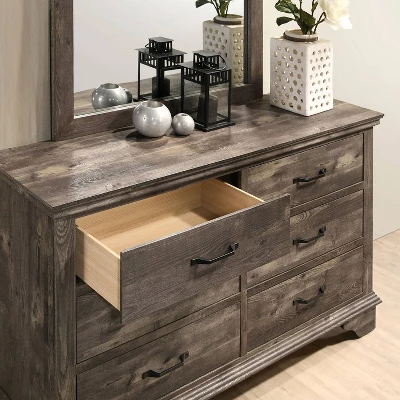 Jacobia 6 Drawer Dresser Gray - HOMES: Inside + Out - Image 2
