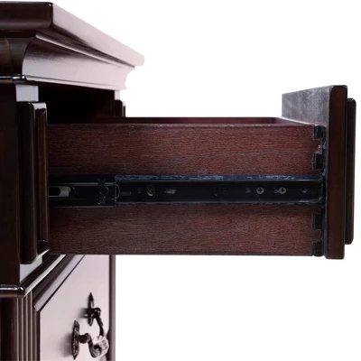 3pc California King Pennings Traditional Bed Set And Nightstand With Chest Dark Walnut - HOMES: Inside + Out - Image 19