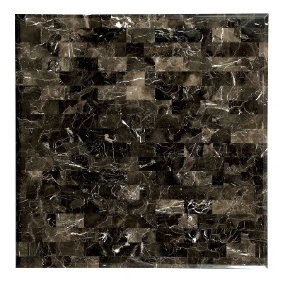 HOMES: Inside + Out Bailey II Marble Top Counter Height Dining Table - Black - Image 2