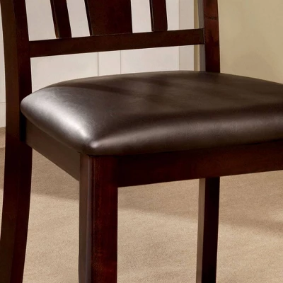 Set Of 2 Glaivewood Barred Back Leatherette Padded Side Chair Espresso - HOMES: Inside + Out - Image 2