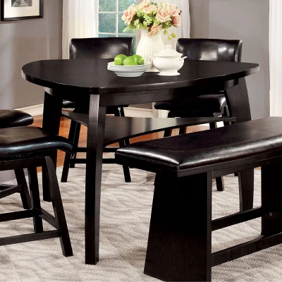 Bronswood Triangular Open Shelf Counter Dining Table Black - HOMES: Inside + Out