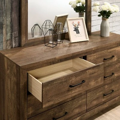 Quail 6 Drawer Dresser Rustic Light Walnut - HOMES: Inside + Out - Image 3