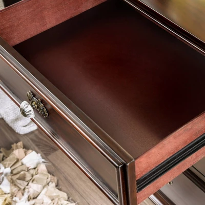 3pc California King Pennings Traditional Bed Set And Nightstand With Chest Dark Walnut - HOMES: Inside + Out - Image 7