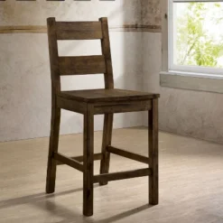 Set Of 2 Sims Wood Counter Height Dining Chair Oak - HOMES: Inside + Out