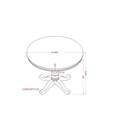 Kennegad Round Dining Table White - HOMES: Inside + Out - Image 7