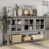 Carita Transitional Windowpane Cabinets Buffet - HOMES: Inside + Out