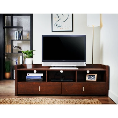Flatcar Multi Functional Storage TV Stand For TVs Up To 65" Vintage Walnut - HOMES: Inside + Out