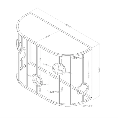 Oakmonte Mirrored Semi Circle Sofa Table Chrome - HOMES: Inside + Out - Image 7