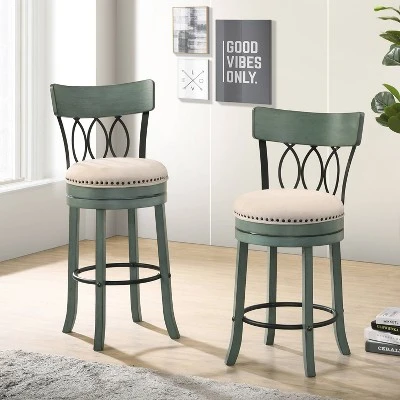 Set Of 2 24" Darlowe Swivel Counter Height Barstools - HOMES: Inside + Out - Image 3