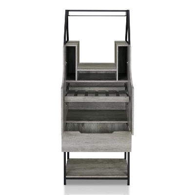 Meluse Multi Storage Wine Cabinet Vintage Gray - HOMES: Inside + Out - Image 2