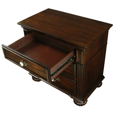 3pc California King Pennings Traditional Bed Set And Nightstand With Chest Dark Walnut - HOMES: Inside + Out - Image 17