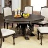 60" Darja Round Wood Dining Table Brown - HOMES: Inside + Out