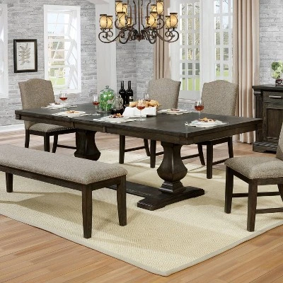 94" Lemieux Extendable Dining Table Brown - HOMES: Inside + Out - Image 3