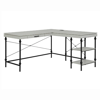 59" Gulnora L Shaped Desk With USB Power Ports - HOMES: Inside + Out - Image 11