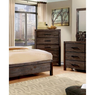 Hayes 5 Drawer Chest Light Brown/Dark Gray - HOMES: Inside + Out