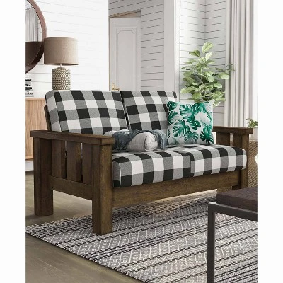 Jovie Gingham Rustic Loveseat - HOMES: Inside + Out - Image 5